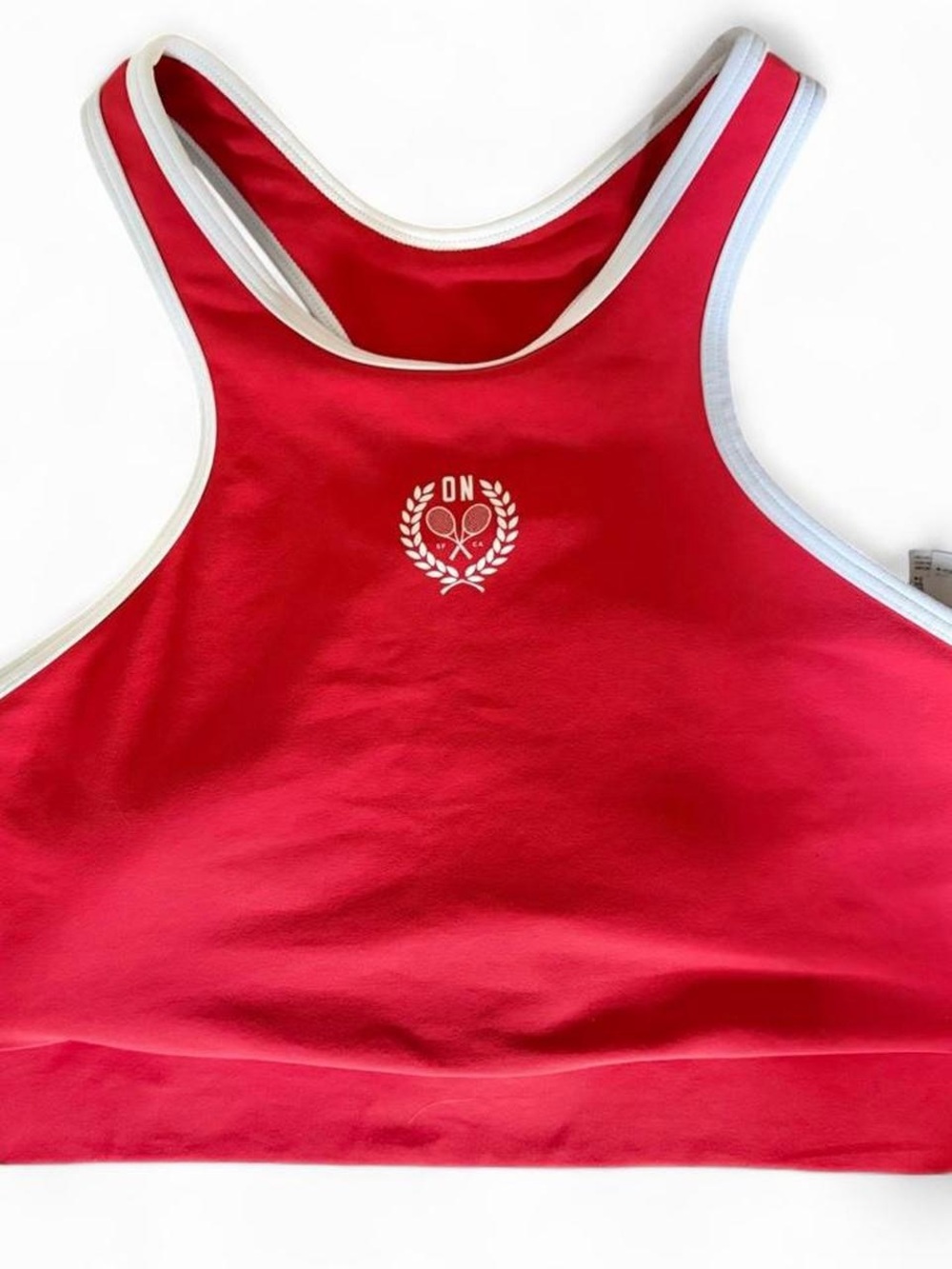 Old Navy Women's PowerSoft Racerback Sports Bra Cherry Red Medium - Picture 3 of 5